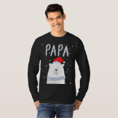 Papa Bären Weihnachtsfamilie Weihnachtsmannmütze M T-Shirt (Vorne ganz)