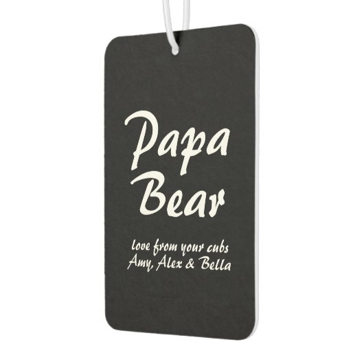 Papa-Bärenskript des Vaters Auto Autolufterfrischer (Links)