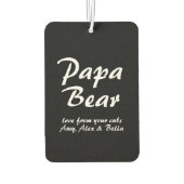 Papa-Bärenskript des Vaters Auto Autolufterfrischer (Rückseite)