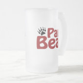 Papa-Bärentatze Mattglas Bierglas (VorderseiteRechts)