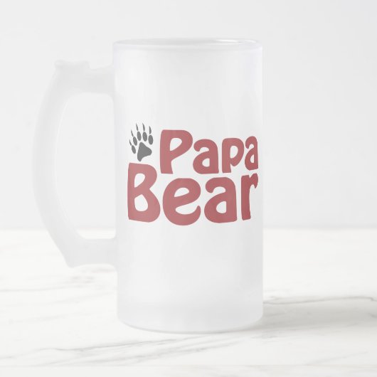 Papa-Bärentatze Mattglas Bierglas (Links)