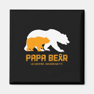 Papa Bärenunterstützung Leukämie Bewusstsein Magnet
