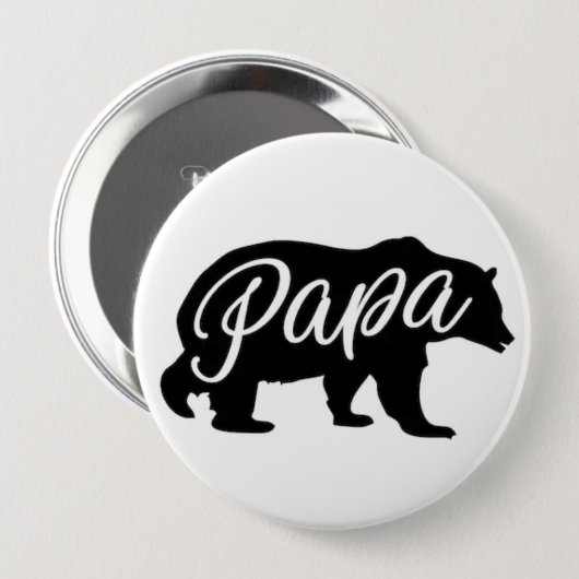 Papa-Bärn-Knopf Button (Vorne & Hinten)