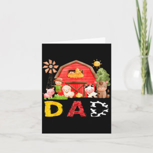 Papa Bauernhof Kuh Geburtstagsjunge passende Famil Karte