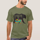 Papa Bear Autism Bear Cub T-Shirt (Vorderseite)