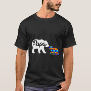 Papa Bear Autismus Liebe Unterstützung Familie Aut T-Shirt