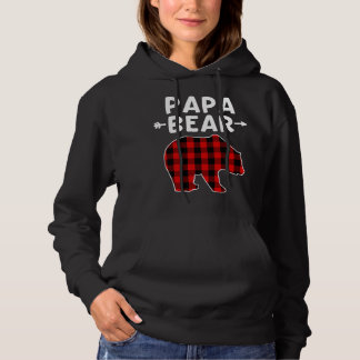 Papa Bear Black and Red Kariert Bear Grandpa Chris Hoodie