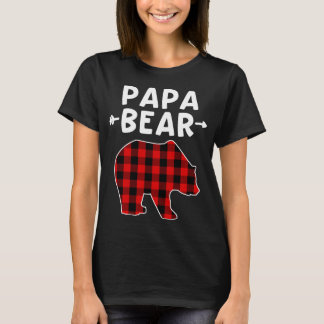 Papa Bear Black and Red Kariert Bear Grandpa Chris T-Shirt