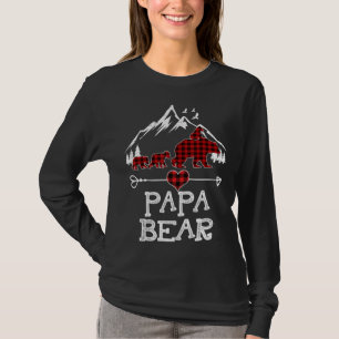 Papa Bear Christmas Pajama Red Kariert Buffalo Des T-Shirt