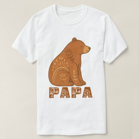 Papa Bear Classic Boho T-Shirt (Design vorne)