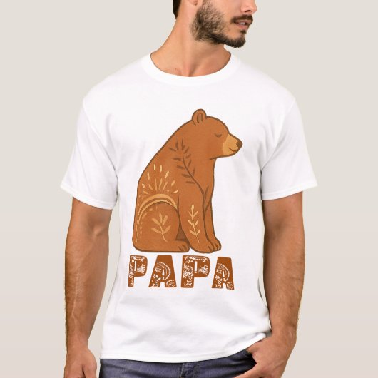 Papa Bear Classic Boho T-Shirt (Vorderseite)