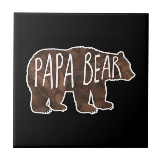 Papa Bear Classic Fliese (Vorderseite)