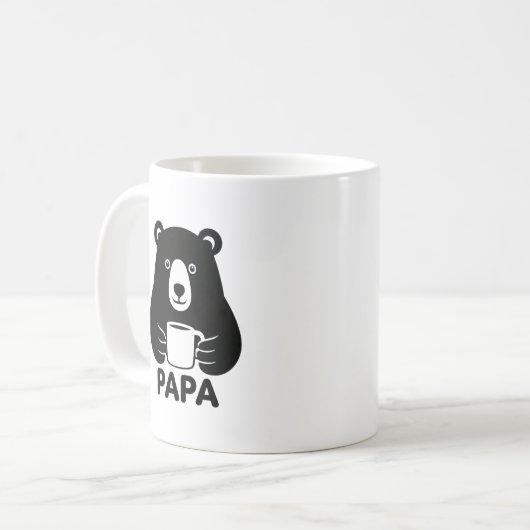 "PAPA" Bear Coffee Mug Kaffeetasse (Vorderseite Links)