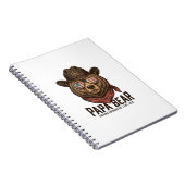 Papa Bear Cowboy Bear Patriotic Vintage Vector Des Notizblock (Rechte Seite)