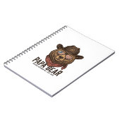 Papa Bear Cowboy Bear Patriotic Vintage Vector Des Notizblock (Linke Seite)
