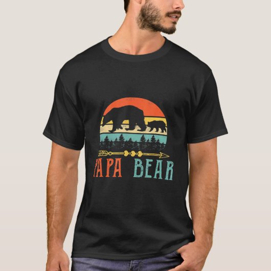 Papa Bear Daddy Mens Idea T-Shirt (Vorderseite)