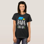 Papa Bear Down Syndrome Awareness Proud Vater T-Shirt (Vorne ganz)