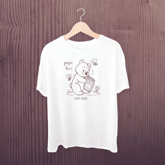 Papa Bear Est 2025 T-Shirt