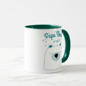 Papa Bear est Custom Tasse New Dad Geschenk Grün (VorderseiteRechts)