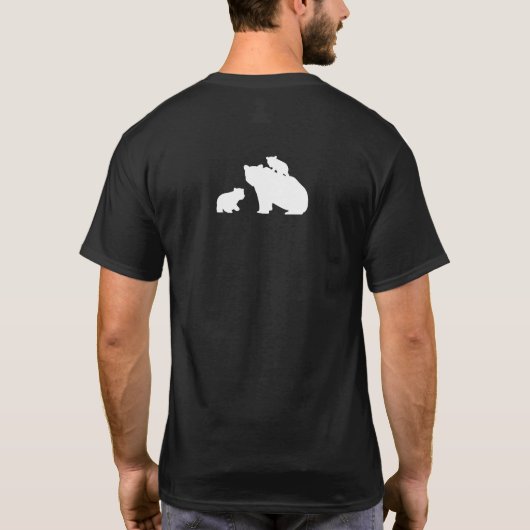Papa Bear Evah - T - Shirt des Schwarzen Vaters (Rückseite)