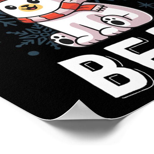 Papa Bear Familie Weihnachten S Polar Bear Holiday Poster (Ecke)