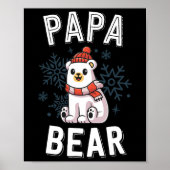 Papa Bear Familie Weihnachten S Polar Bear Holiday Poster (Vorne)