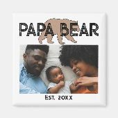 Papa Bear Father Year Established Photo Magnet (Vorne)
