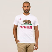 Papa Bear Flag Kalifornien T-Shirt (Vorne ganz)