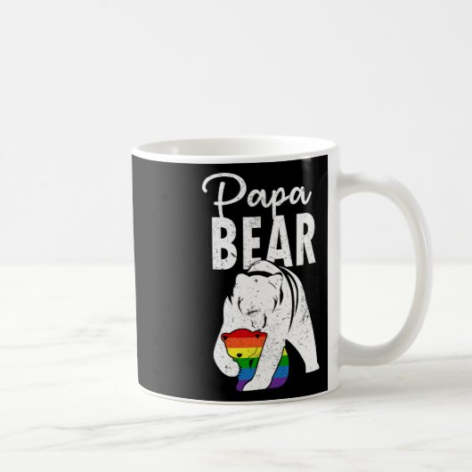 Papa Bear Gay Pride Rainbow Flag Lgbt Dad Camping Kaffeetasse (Rechts)