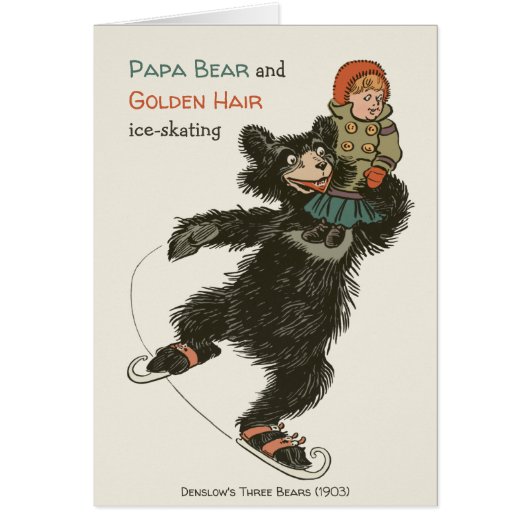 Papa Bear & Golden Hair CC0470 Märchenkarte (Vorne)