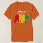 Papa Bear Guinea Flag Guinean Roots  T-Shirt (Design vorne)