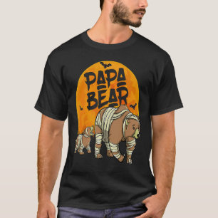 Papa Bear Halloween Kostüm Niedlicher Mummy Bären T-Shirt
