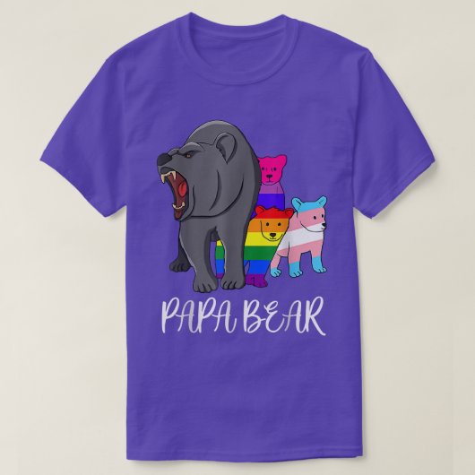 Papa bear LGBT Flag Gay Pride Month Transgender T-Shirt (Design vorne)