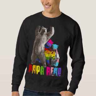 Papa Bear Lgbt Gay Trans Pride Support Lgbtq Parad Sweatshirt