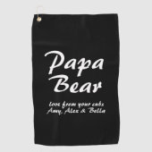 Papa Bear mit seinem Drehbuch Wham-O Frisbee Golfhandtuch (Vorderseite)