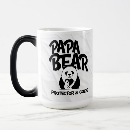 Papa Bear Mug – Protector & Guide Panda Design Verwandlungstasse (Links)