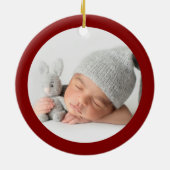 Papa Bear Ornament erster Weihnachtspapa mit Foto (Hinten)