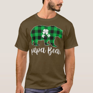 Papa Bear Pajama Green Buffalo Kariert Premium T-Shirt