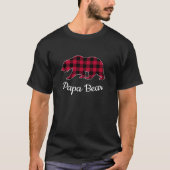 Papa Bear Pajama Red Buffalo Kariert T-Shirt (Vorderseite)