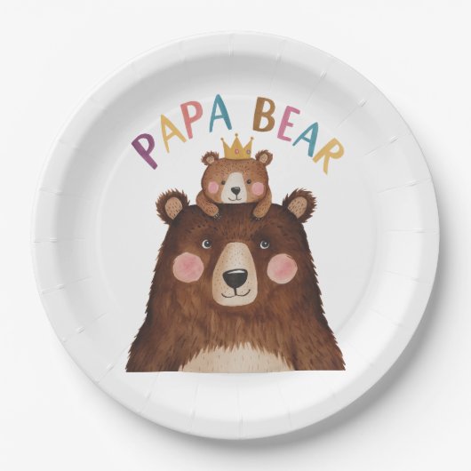 Papa Bear Pappteller (Vorderseite)