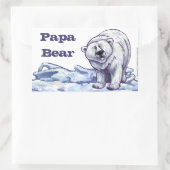 Papa Bear Polar Bear Stickers (Tasche)