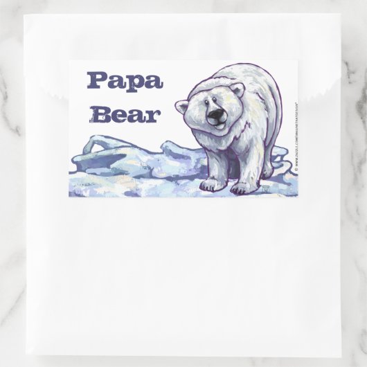 Papa Bear Polar Bear Stickers (Tasche)