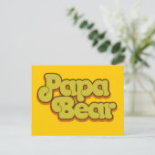 Papa Bear Postkarte (Stehend Vorderseite)