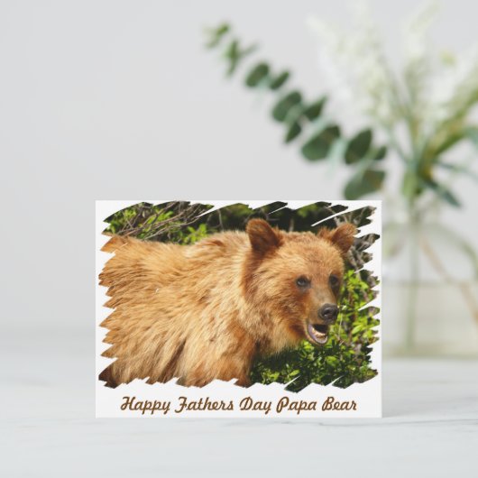 Papa Bear Postkarte (Stehend Vorderseite)