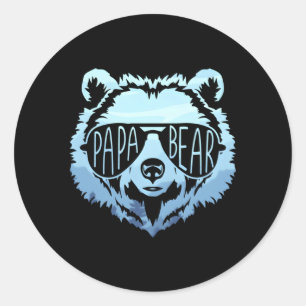 Papa Bear Runder Aufkleber