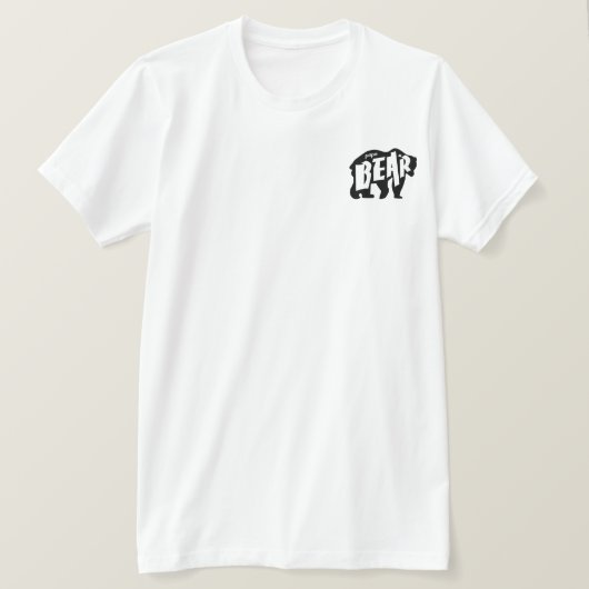Papa Bear Silhouette.Black T-Shirt (Design vorne)