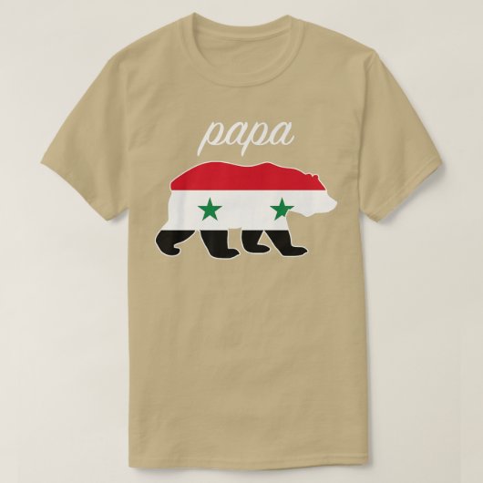 Papa Bear Syria Flag Syriens Roots Premium T-Shirt (Design vorne)