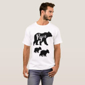 Papa Bear T Shirt mit zwei Hubs (Vorne ganz)