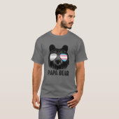 Papa Bear Tragesonne Transgender Flag Prid T-Shirt (Vorne ganz)