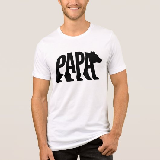 Papa Bear Tri-Blend Shirt (Vorderseite)